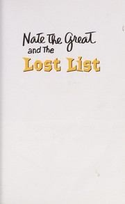 Cover of Nate the Great and the Lost List